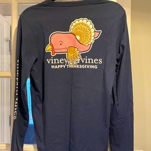 Navy blue kids/youth XL Vineyard Vines Thanksgiving long sleeve tshirt